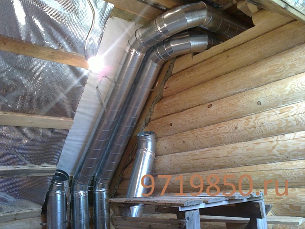 Приточно-вытяжная вентиляция деревянного бассейна, прокладка воздуховодов